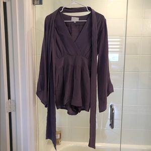 Alexis Lavender silk romper